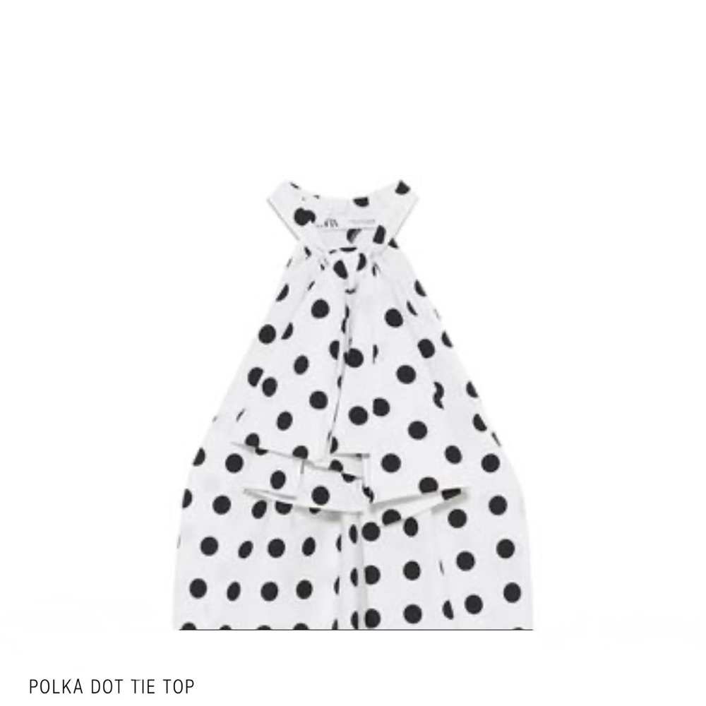 ZARA NWT - POLKA DOT TOP Black & White